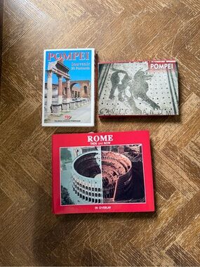 Vintage Pompei & Rome Book and Postcard Sets
